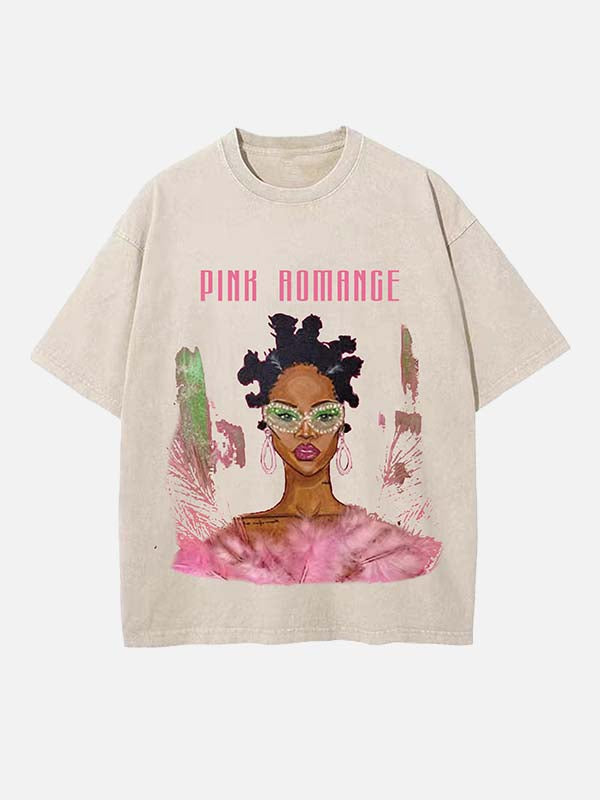 Rihanna Print Round Neck T-shirt