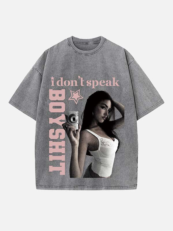 Madison Beer Print Round Neck T-shirt