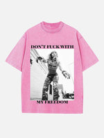 Miley Cyrus Print Round Neck T-shirt