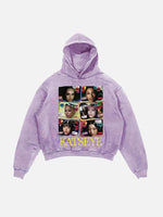 KATSEYE Print Slant Pockets Hoodie