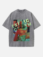 Rihanna Print Round Neck T-shirt