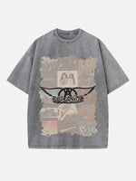 Aerosmith Print Round Neck T-shirt