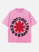 Red Hot Chili Peppers Print Round Neck T-shirt