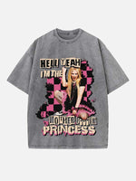 Avril Lavigne Print Round Neck T-shirt