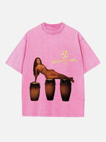 Karol G Print Round Neck T-shirt