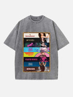 Miley Cyrus Print Round Neck T-shirt