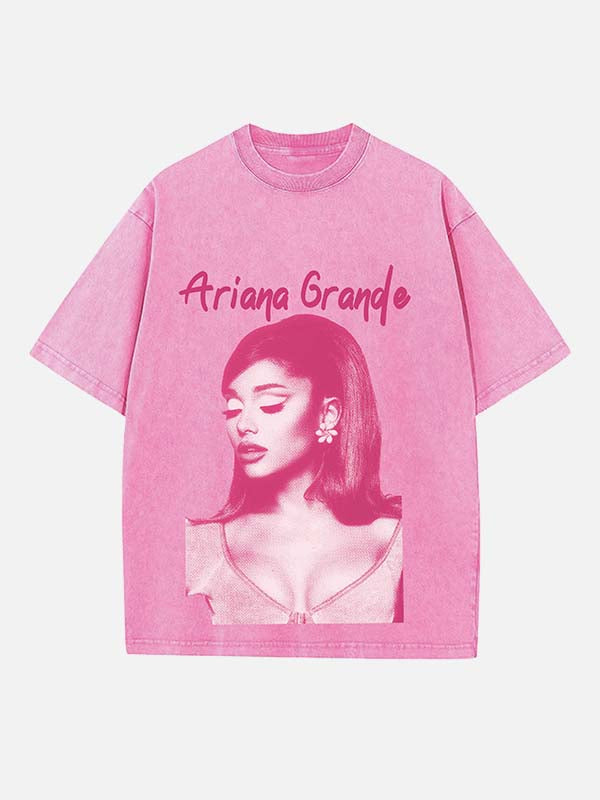 Ariana Grande Print Round Neck T-shirt