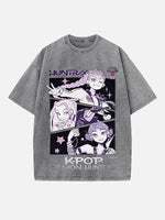 HUNTR/X Print Round Neck T-shirt