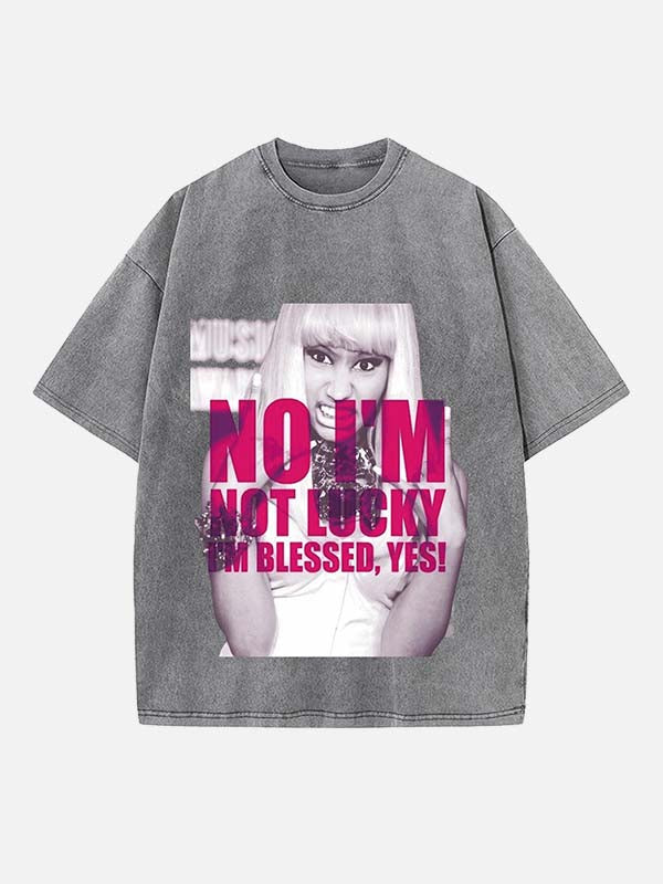 Nicki Minaj Print Round Neck T-shirt