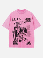 Queen Print Round Neck T-shirt
