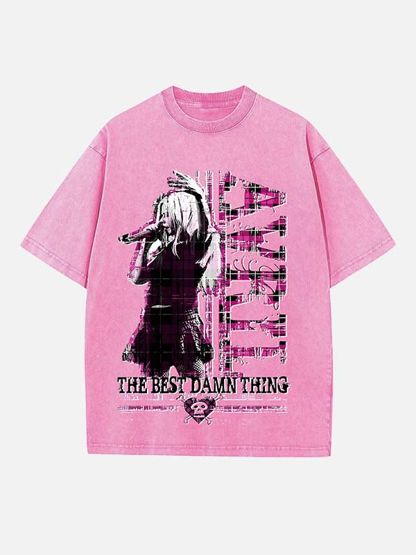 Avril Lavigne Print Round Neck T-shirt