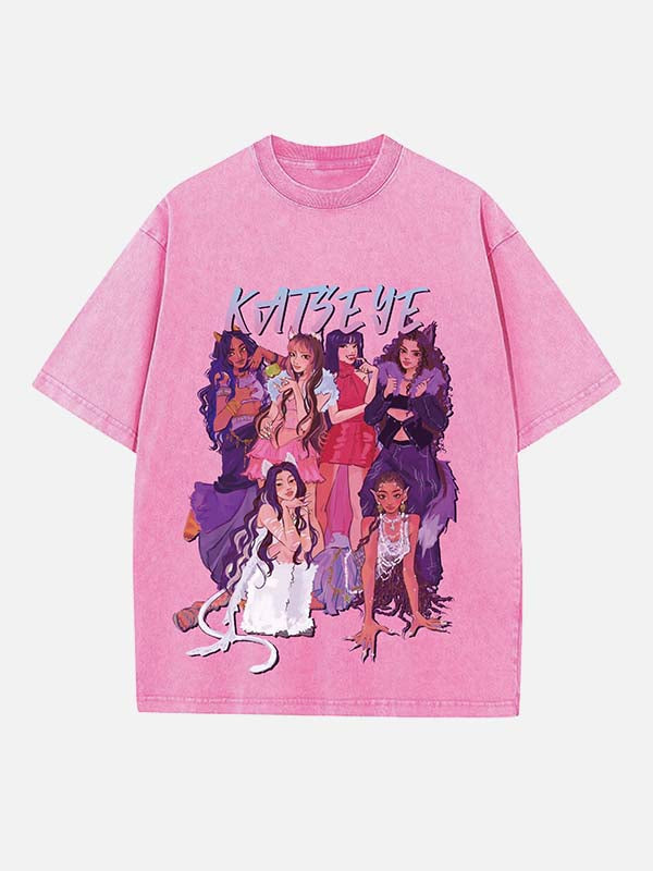 KATSEYE Print Round Neck T-shirt
