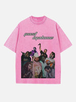 Post Malone Print Round Neck T-shirt