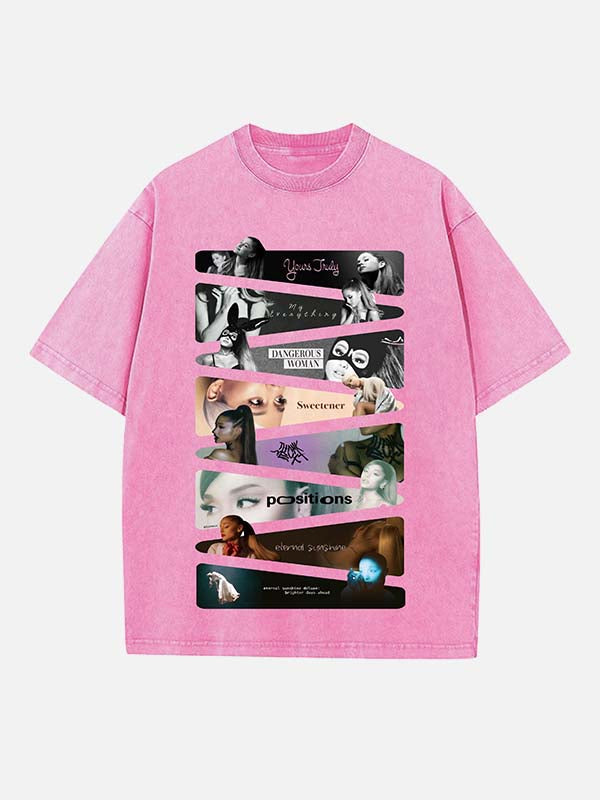 Ariana Grande Print Round Neck T-shirt
