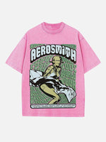Aerosmith Print Round Neck T-shirt