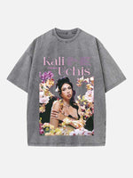 Kali Uchis Print Round Neck T-shirt