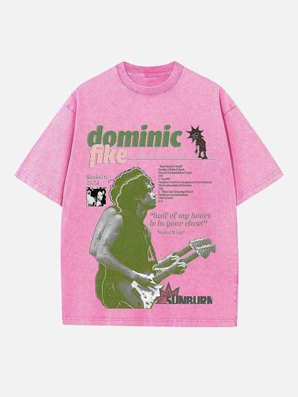 Dominic Fike Print Round Neck T-shirt