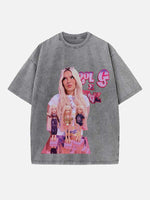 Karol G Print Round Neck T-shirt