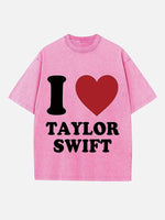 Taylor Swift Print Round Neck T-shirt