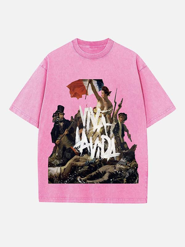 Coldplay Print Round Neck T-shirt