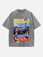 Miley Cyrus Print Round Neck T-shirt