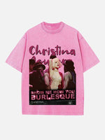 Christina Aguilera Print Round Neck T-shirt