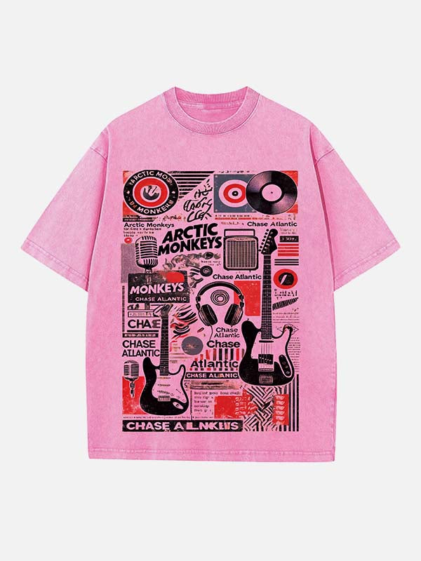 Arctic Monkeys Print Round Neck T-shirt