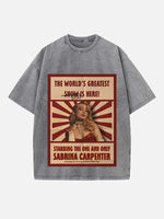 Sabrina Carpenter Print Round Neck T-shirt