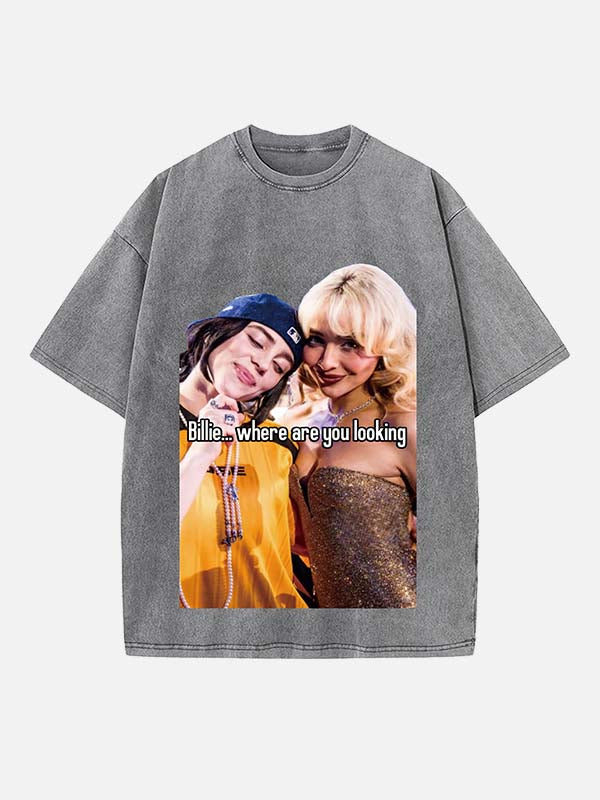 Sabrina Carpenter Print Round Neck T-shirt