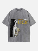 Cardi B Print Round Neck T-shirt