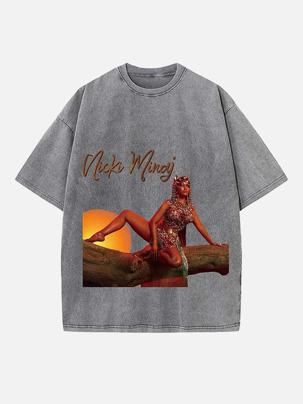 Nicki Minaj Print Round Neck T-shirt