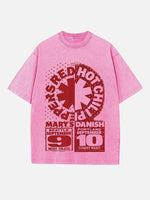 Red Hot Chili Peppers Print Round Neck T-shirt