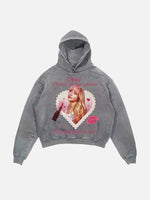 Sabrina Carpenter Print Slant Pockets Hoodie