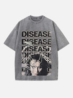 Lady Gaga Print Round Neck T-shirt