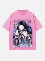 Aespa Karina Print Round Neck T-shirt