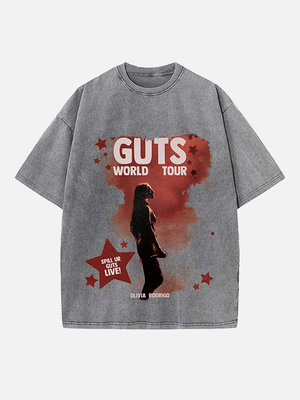 Olivia Rodrigo Print Round Neck T-shirt