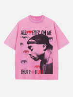 2Pac Print Round Neck T-shirt