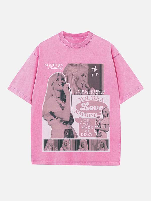 ABBA Print Round Neck T-shirt