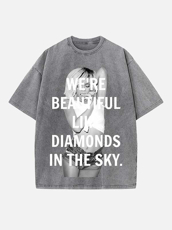Rihanna Print Round Neck T-shirt