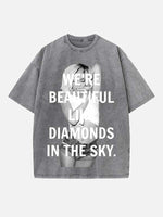 Rihanna Print Round Neck T-shirt