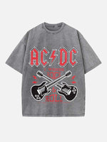 AC/DC Print Round Neck T-shirt