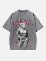 Zara Larsson Print Round Neck T-shirt