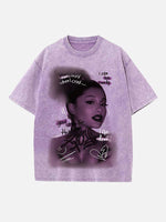 Ariana Grande Print Round Neck T-shirt