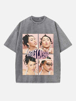 Kali Uchis Print Round Neck T-shirt