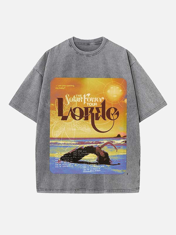 Lorde Print Round Neck T-shirt