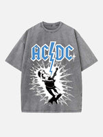 AC/DC Print Round Neck T-shirt