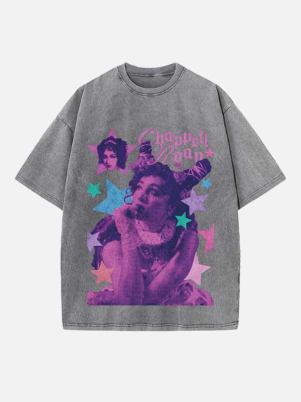 Chappell Roan Print Round Neck T-shirt