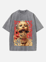 Doja Cat Print Round Neck T-shirt
