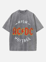 AC/DC Print Round Neck T-shirt