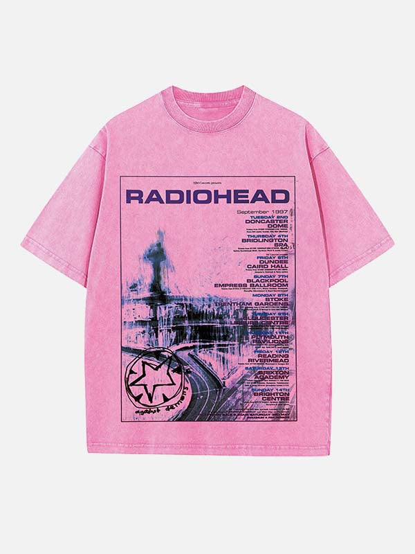 Radiohead Print Round Neck T-shirt